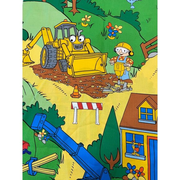 Vintage Cranston Print Works Bob The Builder Fabric Panel 2003 Crafts & Quilting - Picture 2 of 8